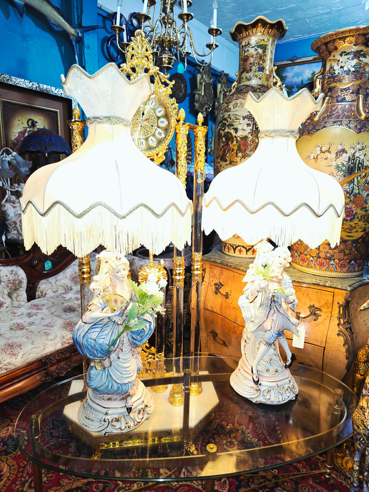 Lamparas Italianas Capodimonte de Porcelana Fina ✨🌹