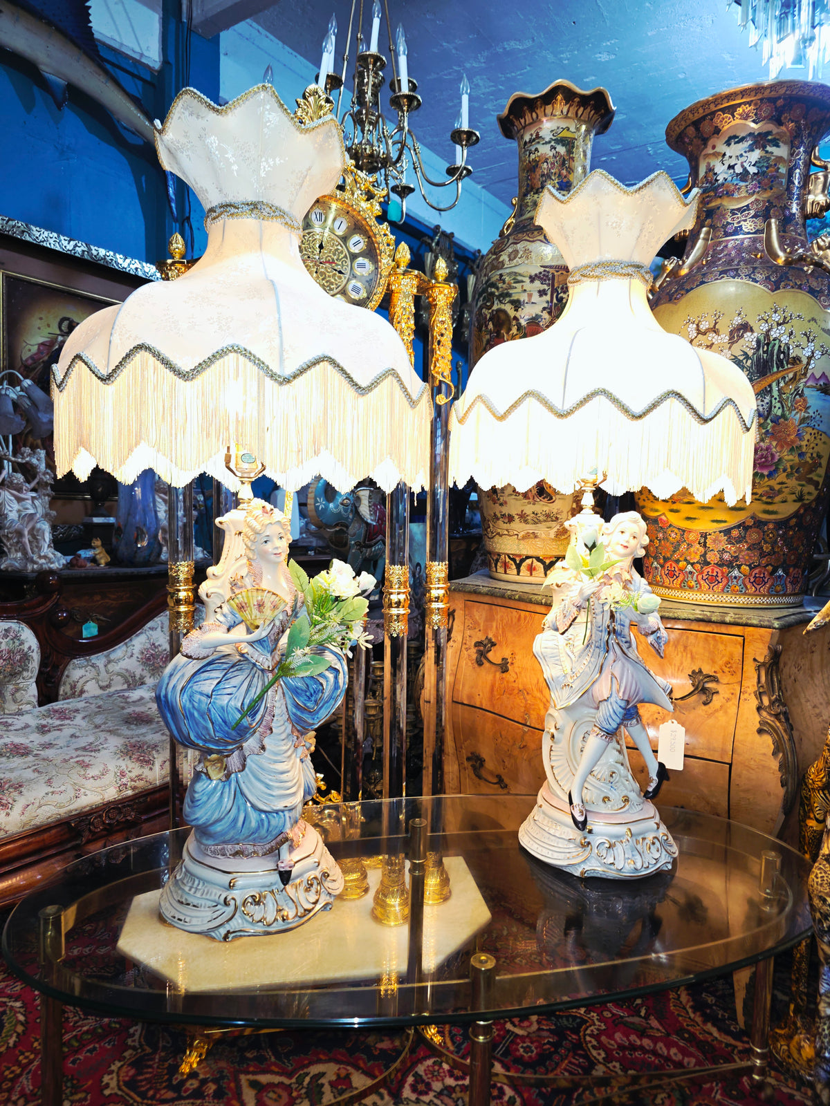 Lamparas Italianas Capodimonte de Porcelana Fina ✨🌹