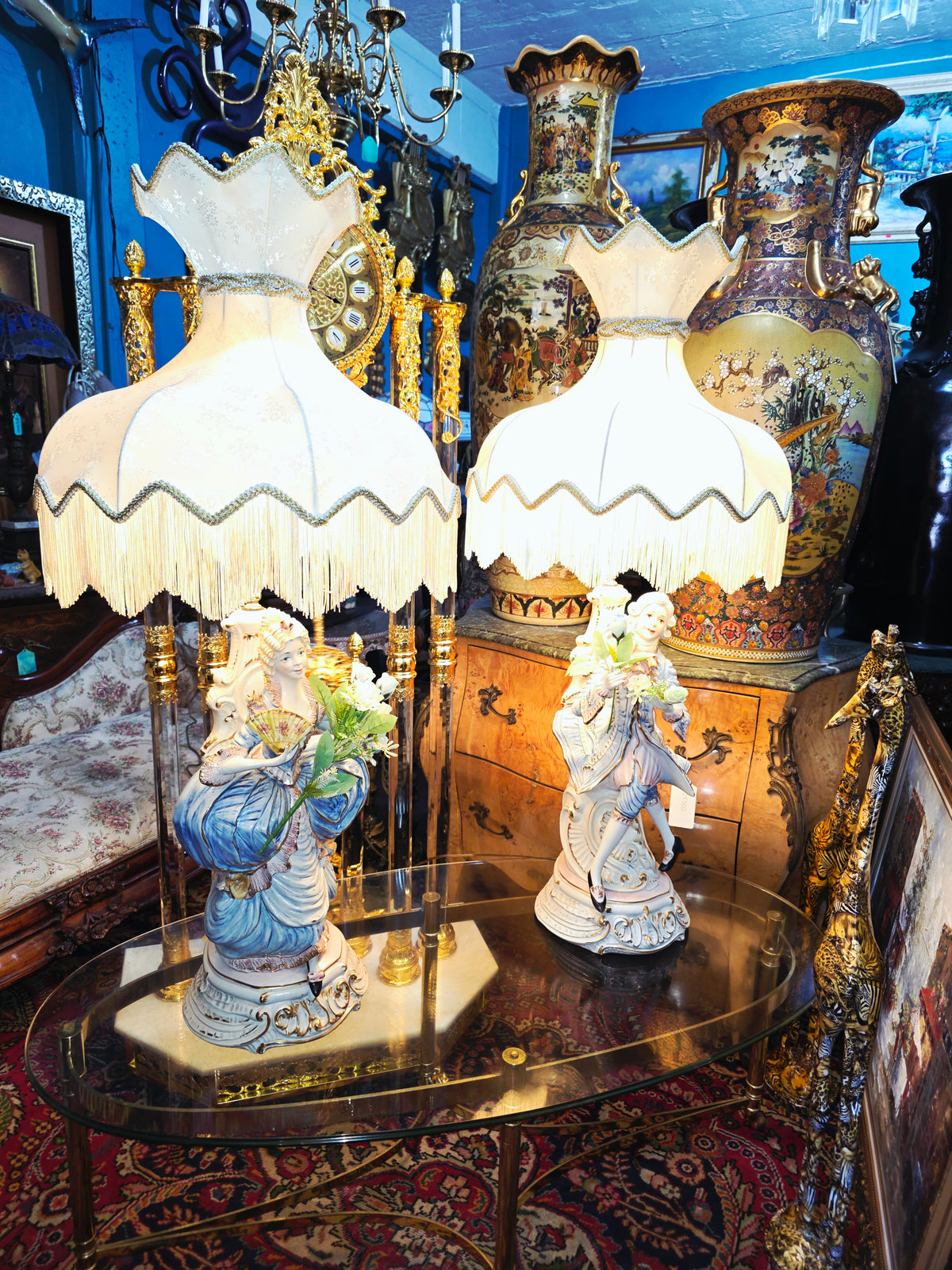 Lamparas Italianas Capodimonte de Porcelana Fina ✨🌹