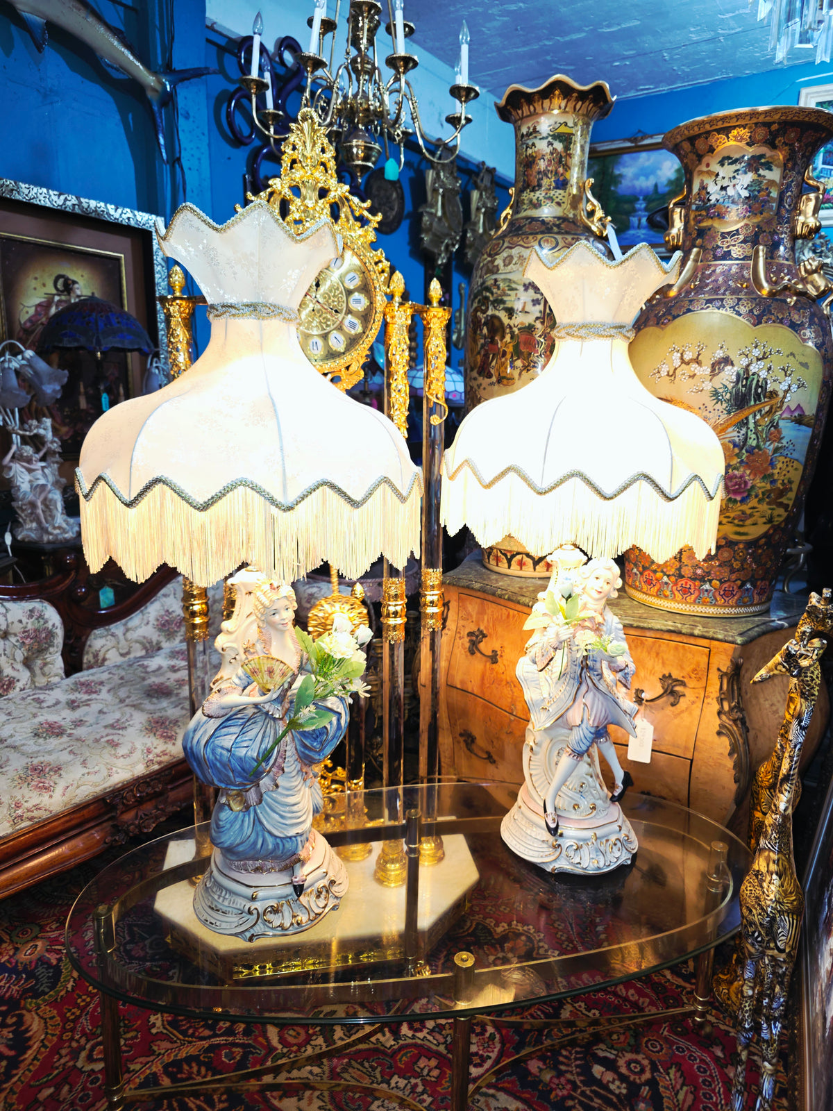 Lamparas Italianas Capodimonte de Porcelana Fina ✨🌹