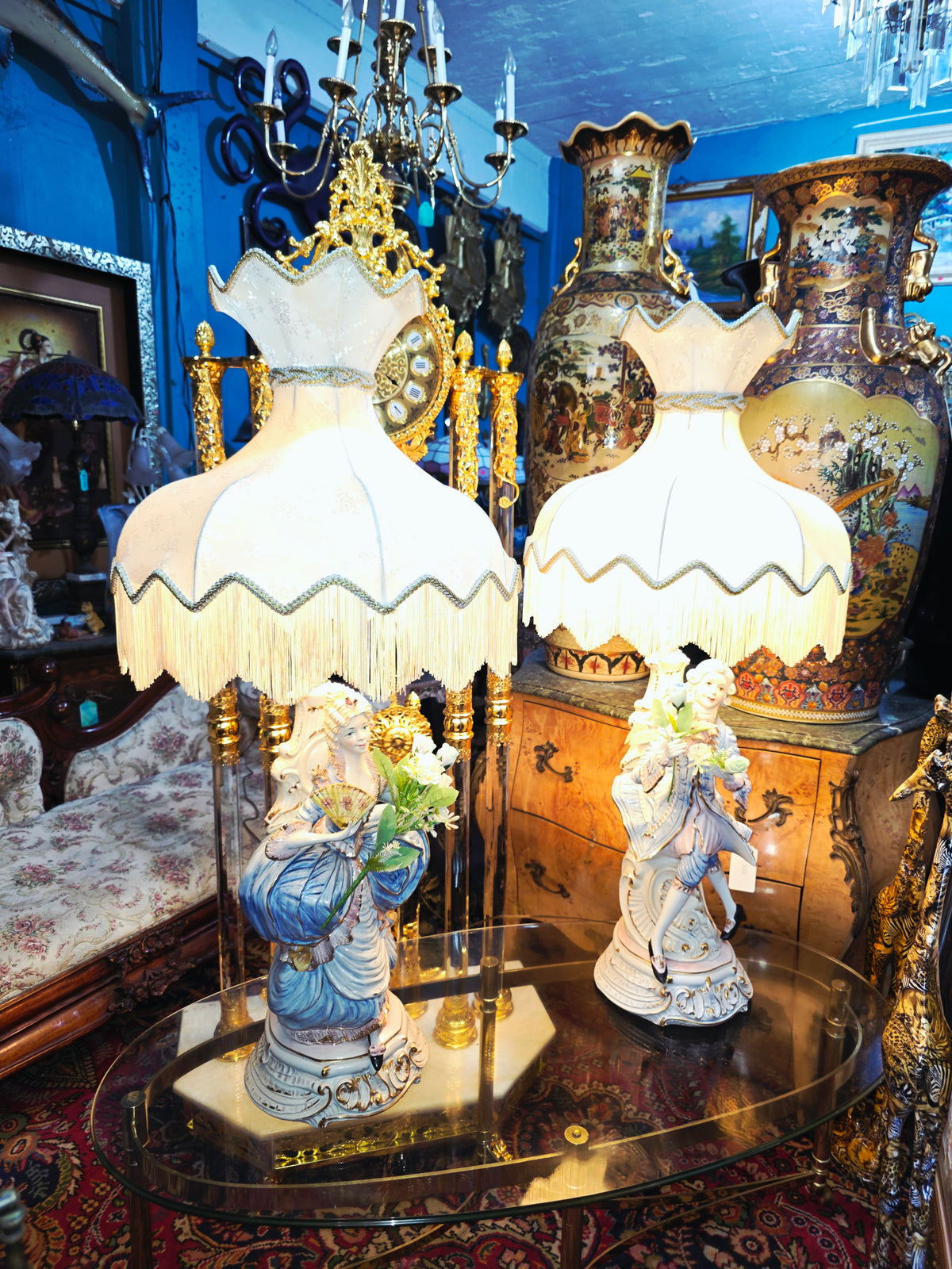 Lamparas Italianas Capodimonte de Porcelana Fina ✨🌹