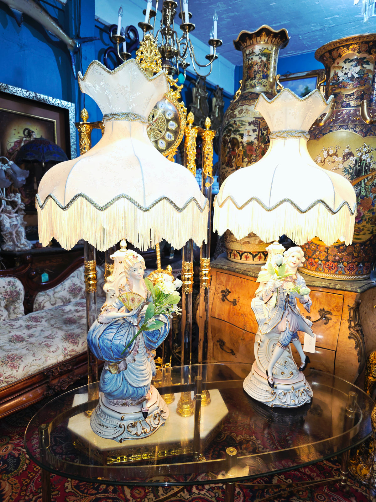 Lamparas Italianas Capodimonte de Porcelana Fina ✨🌹