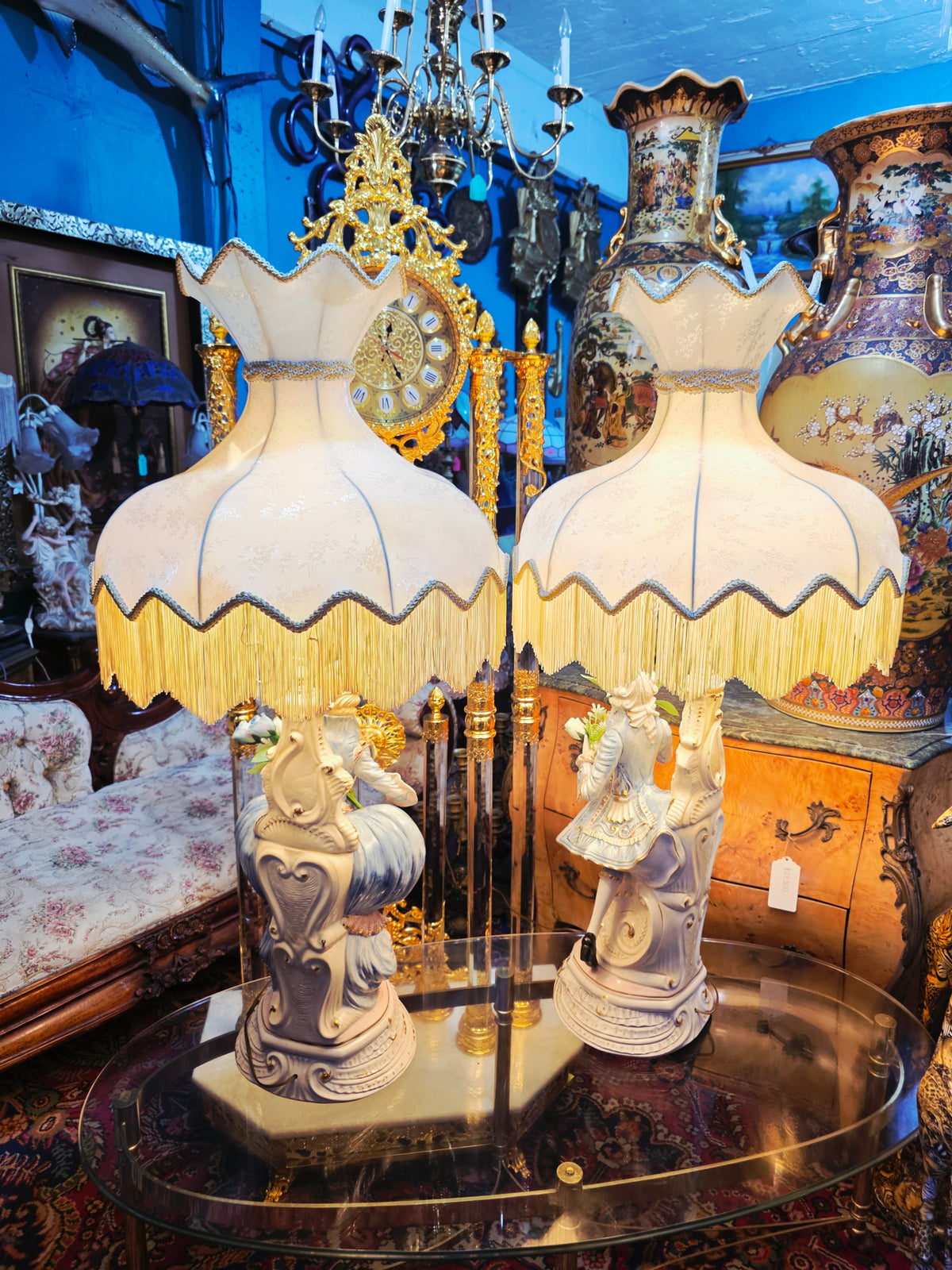 Lamparas Italianas Capodimonte de Porcelana Fina ✨🌹