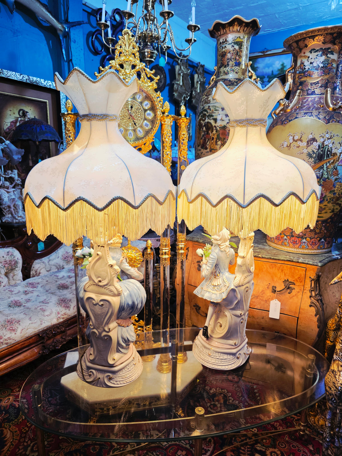 Lamparas Italianas Capodimonte de Porcelana Fina ✨🌹