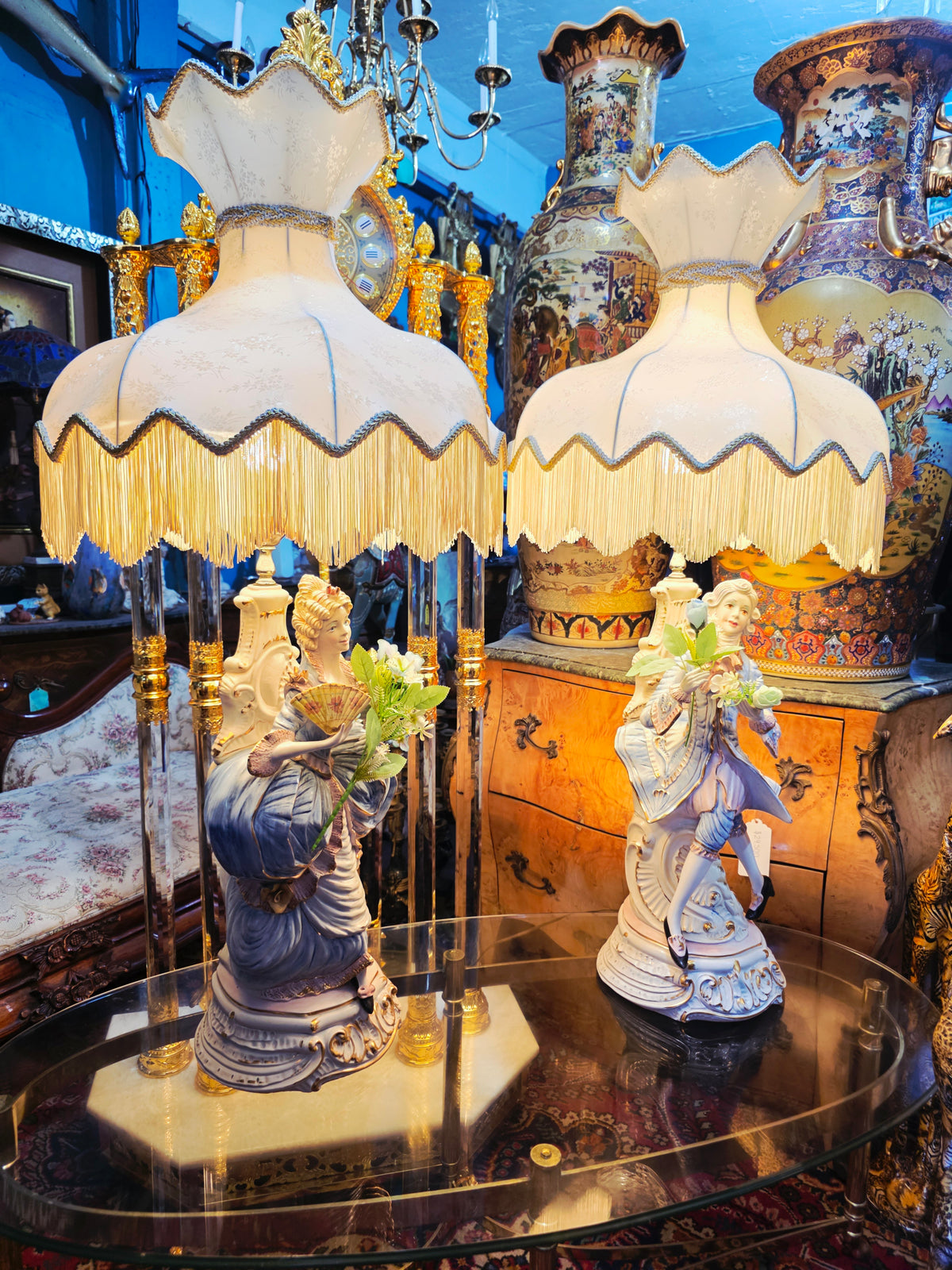 Lamparas Italianas Capodimonte de Porcelana Fina ✨🌹