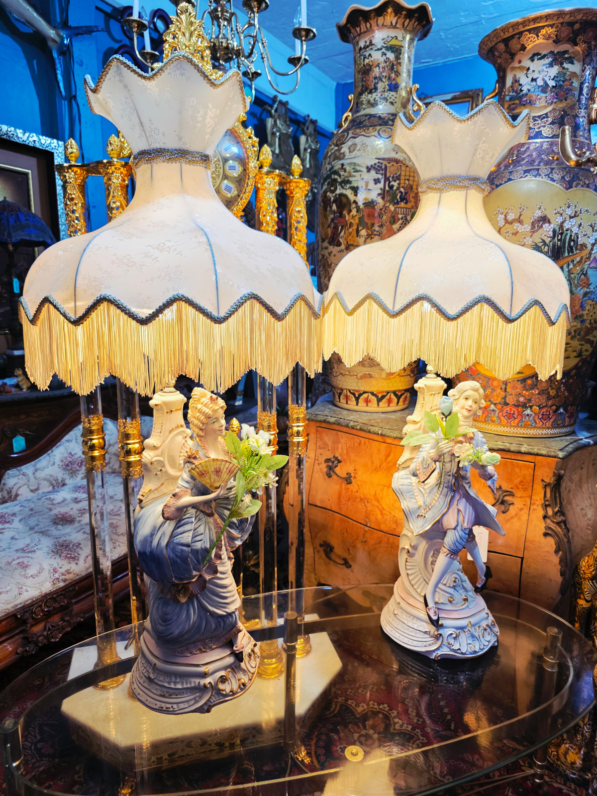 Lamparas Italianas Capodimonte de Porcelana Fina ✨🌹