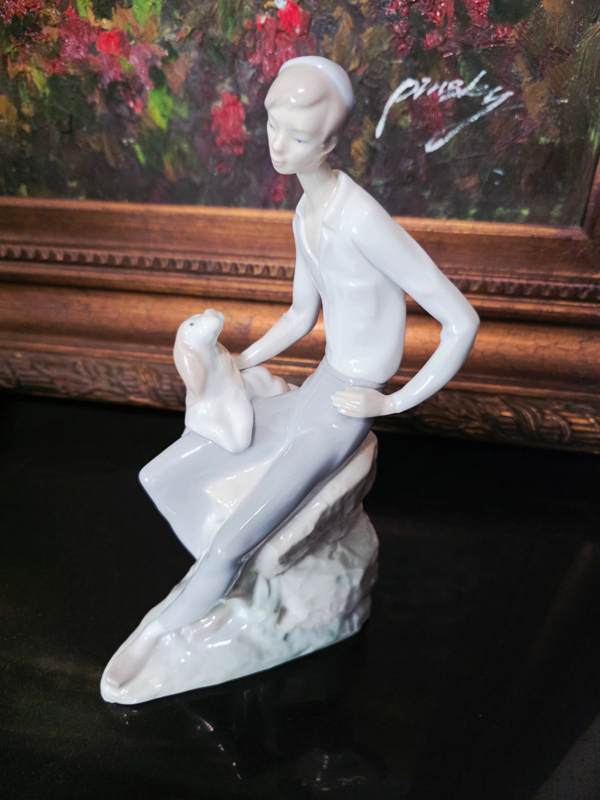 Nao by Lladro sculpture "Shepherd with Dog, Best Friend" ✨🏛️