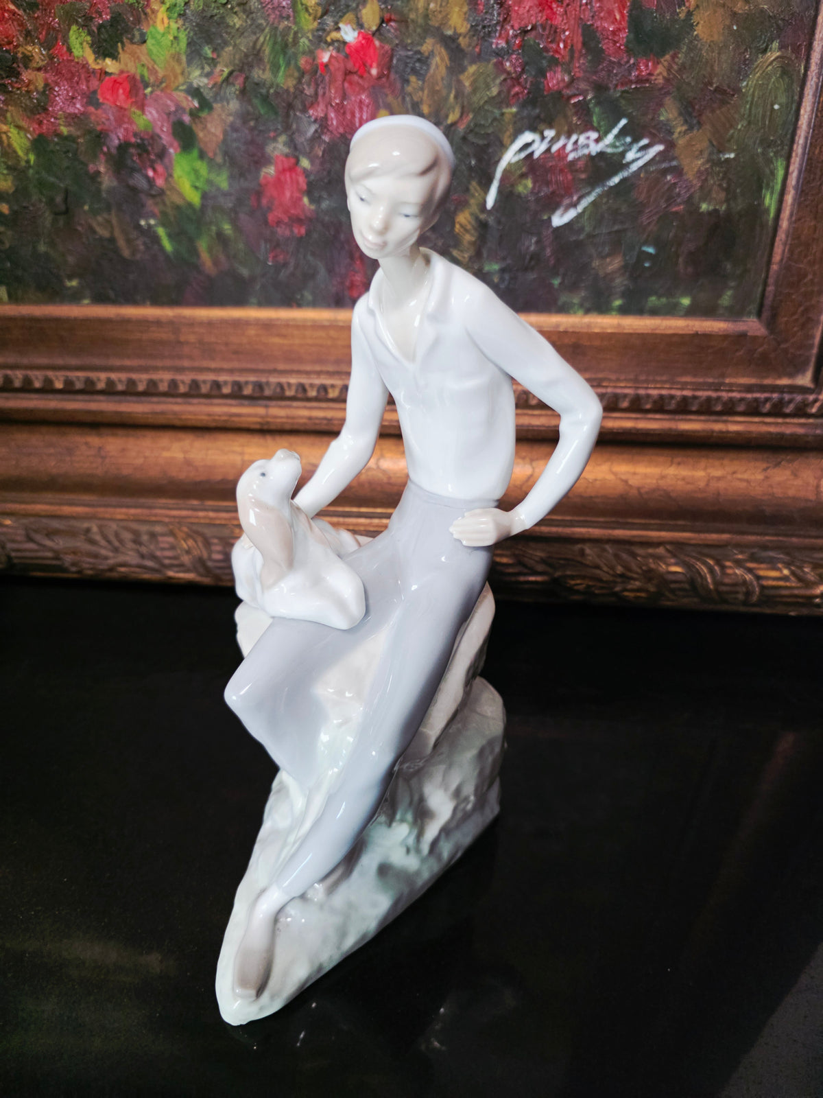 Nao by Lladro sculpture "Shepherd with Dog, Best Friend" ✨🏛️