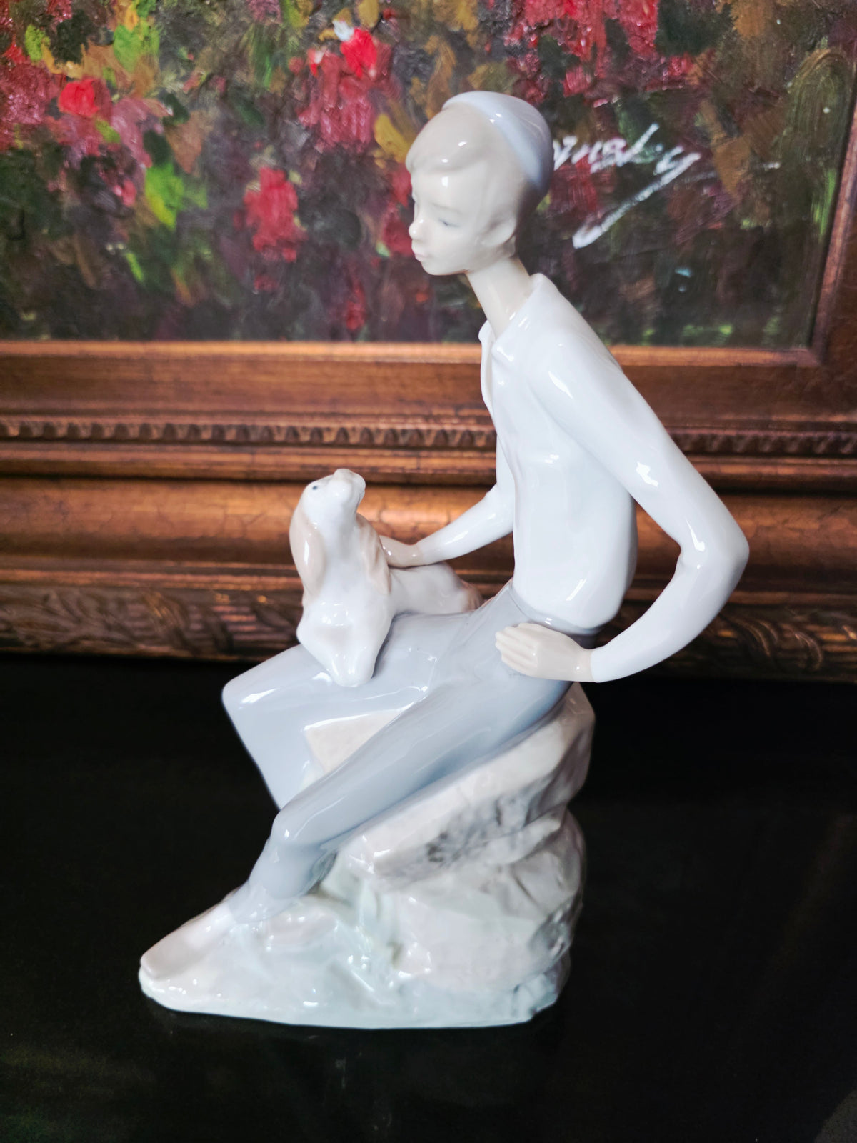 Nao by Lladro sculpture "Shepherd with Dog, Best Friend" ✨🏛️