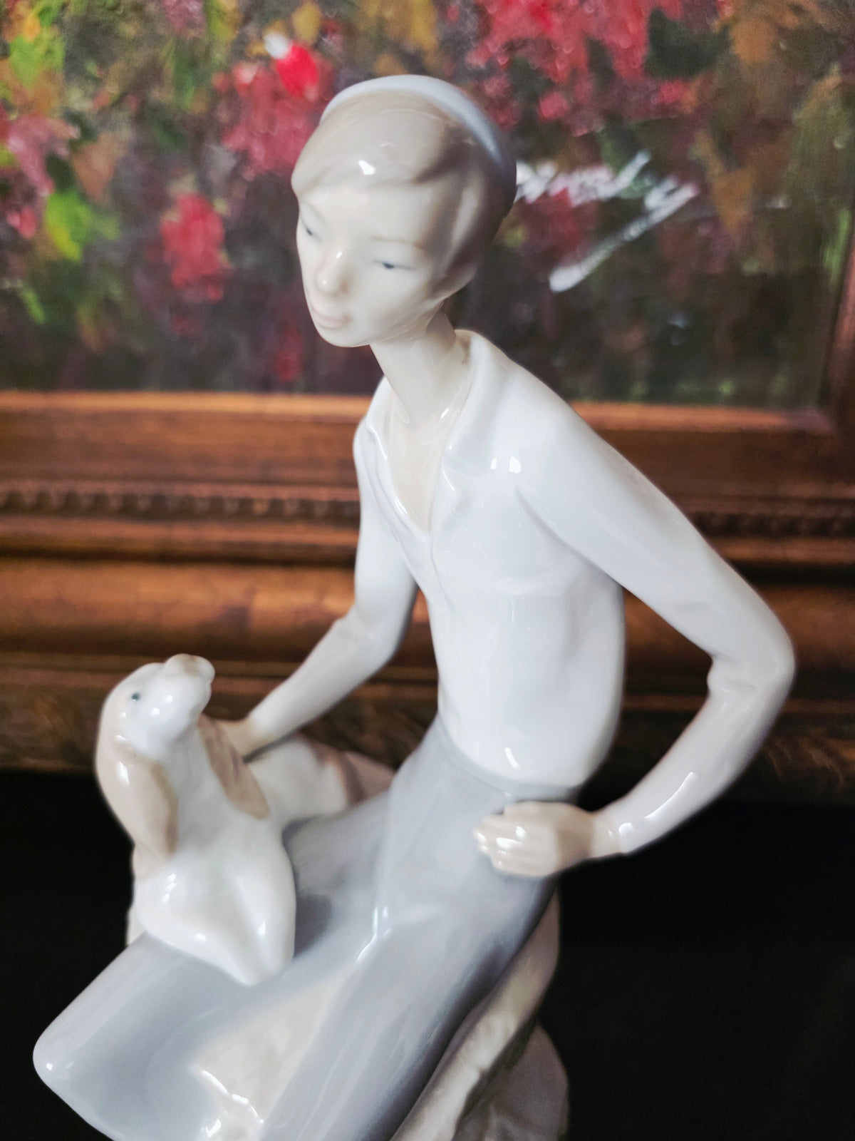 Nao by Lladro sculpture "Shepherd with Dog, Best Friend" ✨🏛️