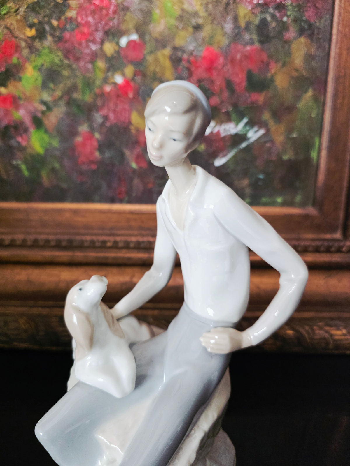 Nao by Lladro sculpture "Shepherd with Dog, Best Friend" ✨🏛️