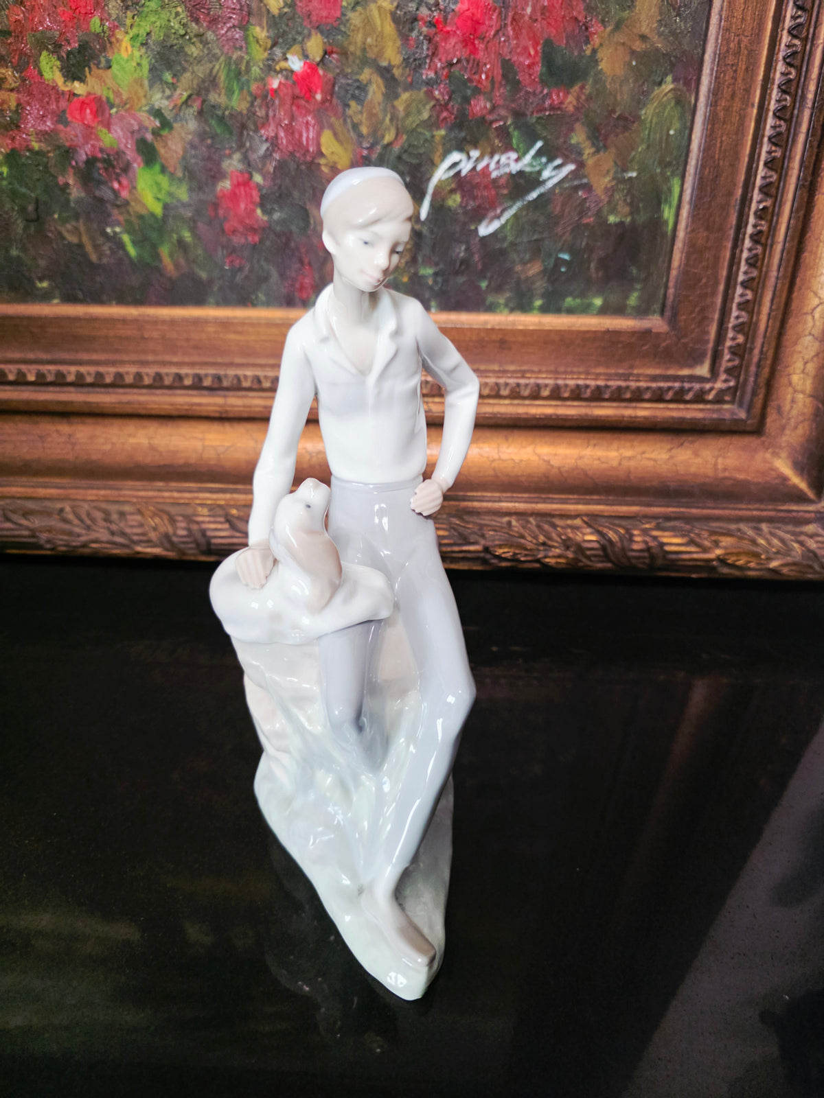 Nao by Lladro sculpture "Shepherd with Dog, Best Friend" ✨🏛️