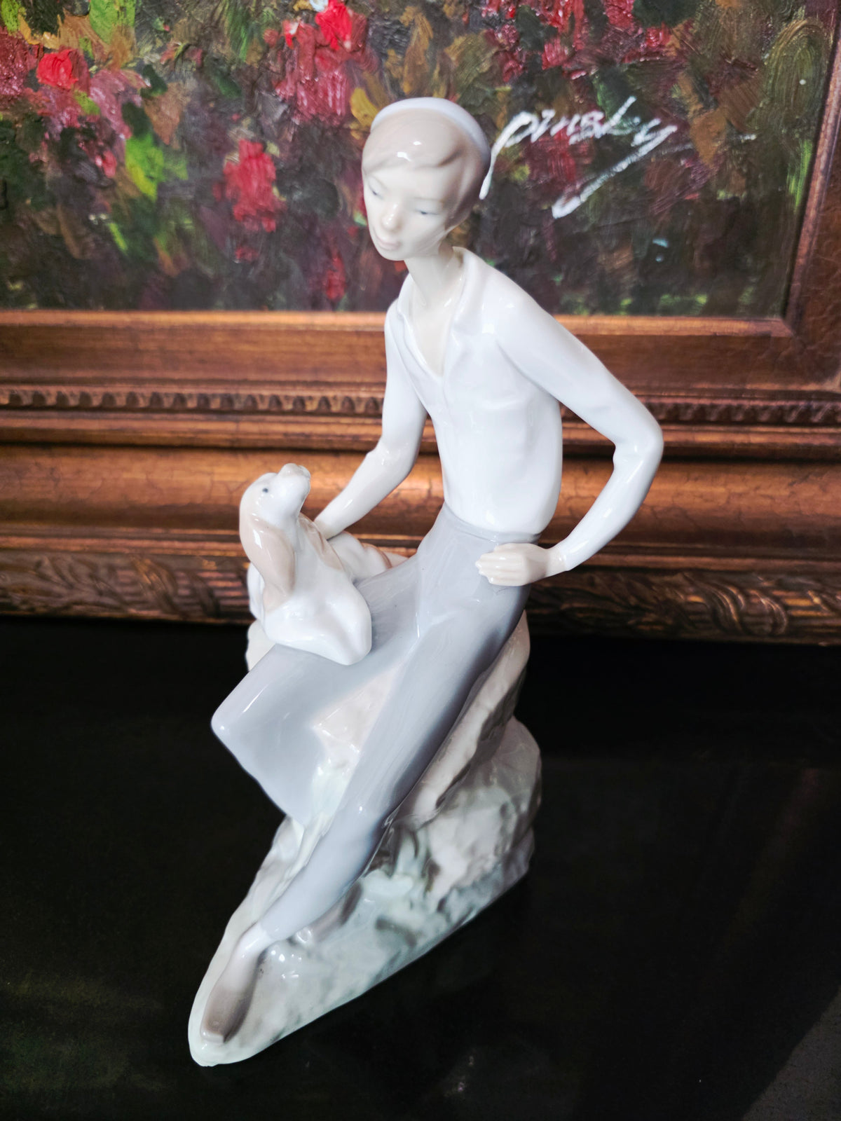 Nao by Lladro sculpture "Shepherd with Dog, Best Friend" ✨🏛️