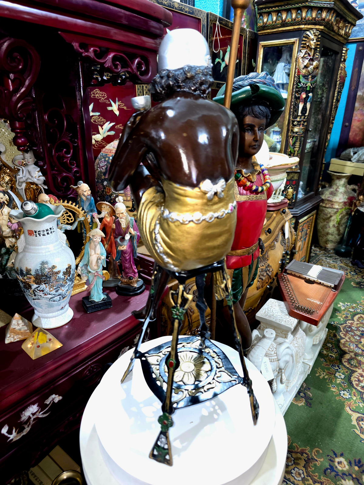 Par de Esculturas Art Deco en Bronce 🕊️🌿