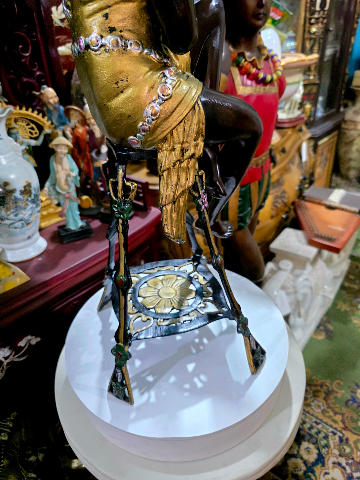 Par de Esculturas Art Deco en Bronce 🕊️🌿