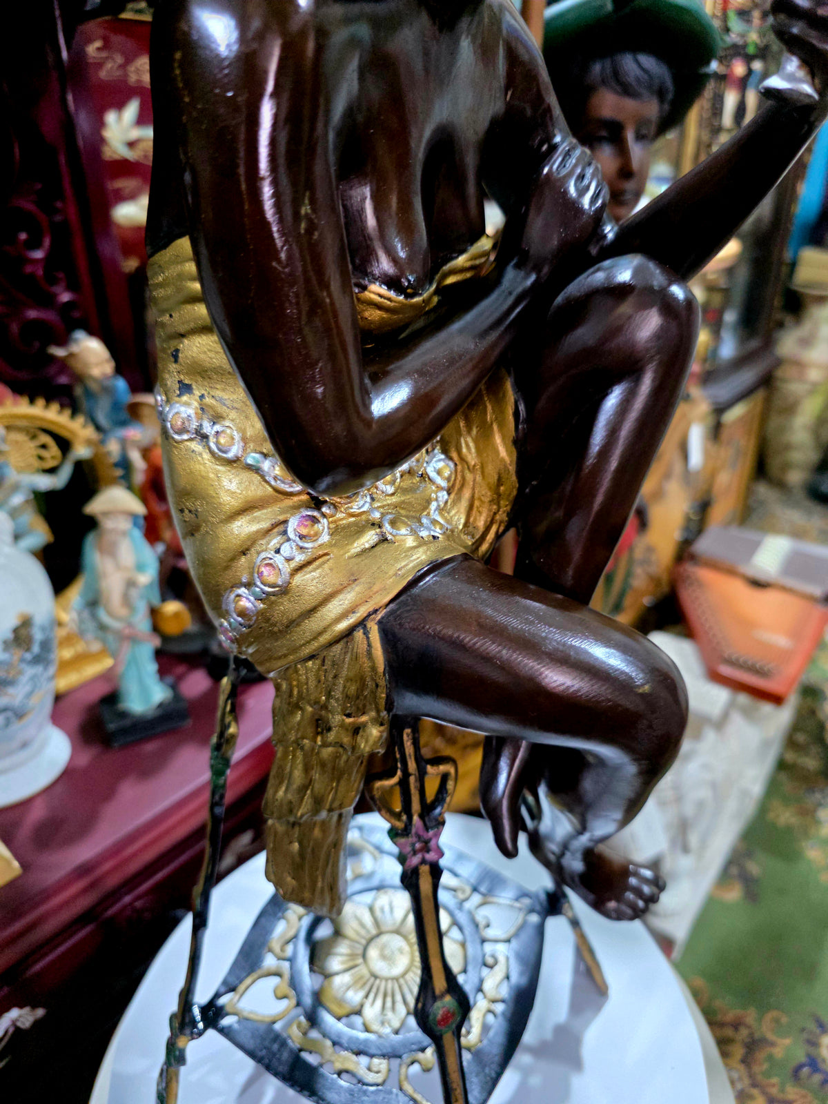 Par de Esculturas Art Deco en Bronce 🕊️🌿