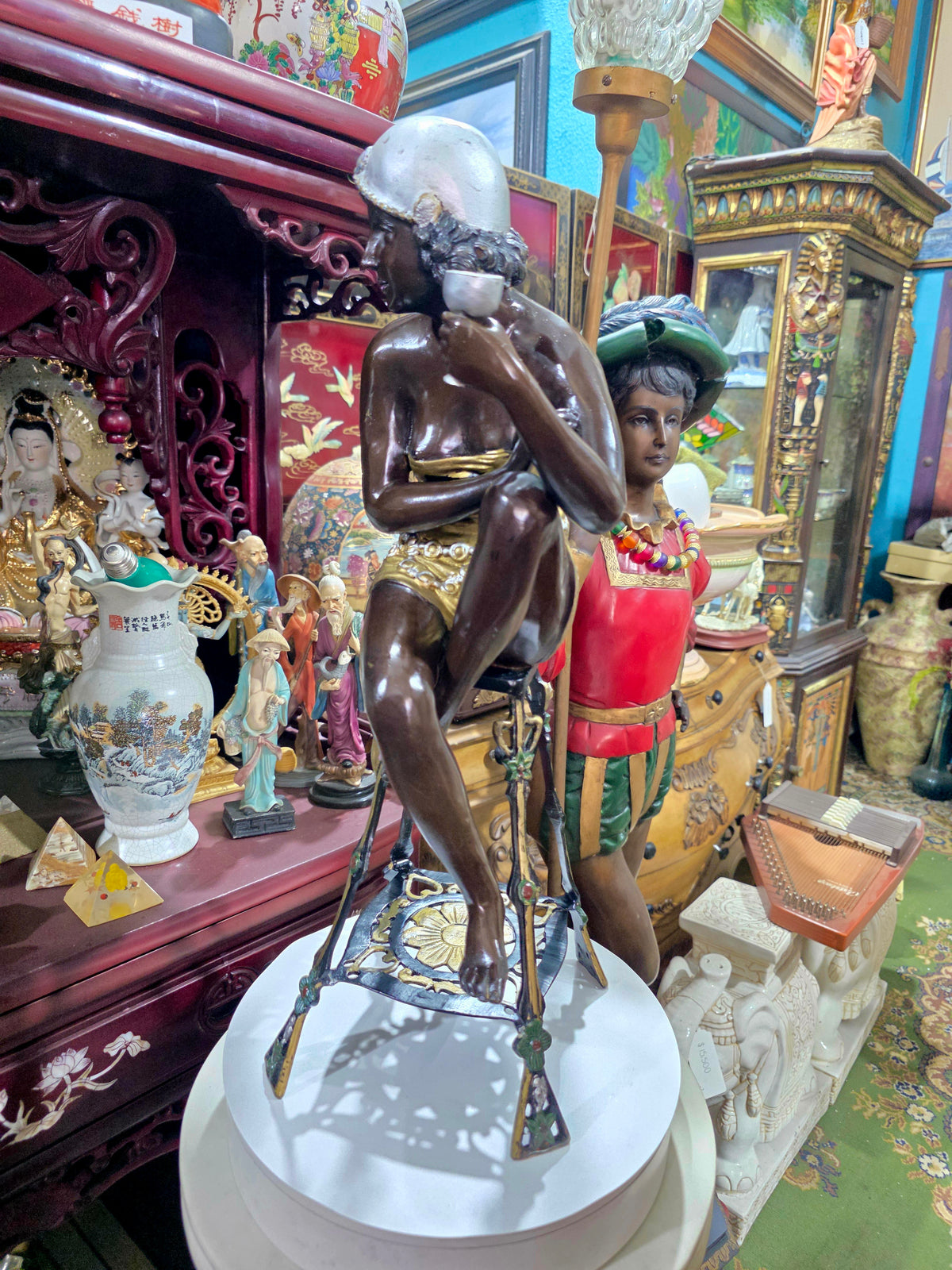 Par de Esculturas Art Deco en Bronce 🕊️🌿