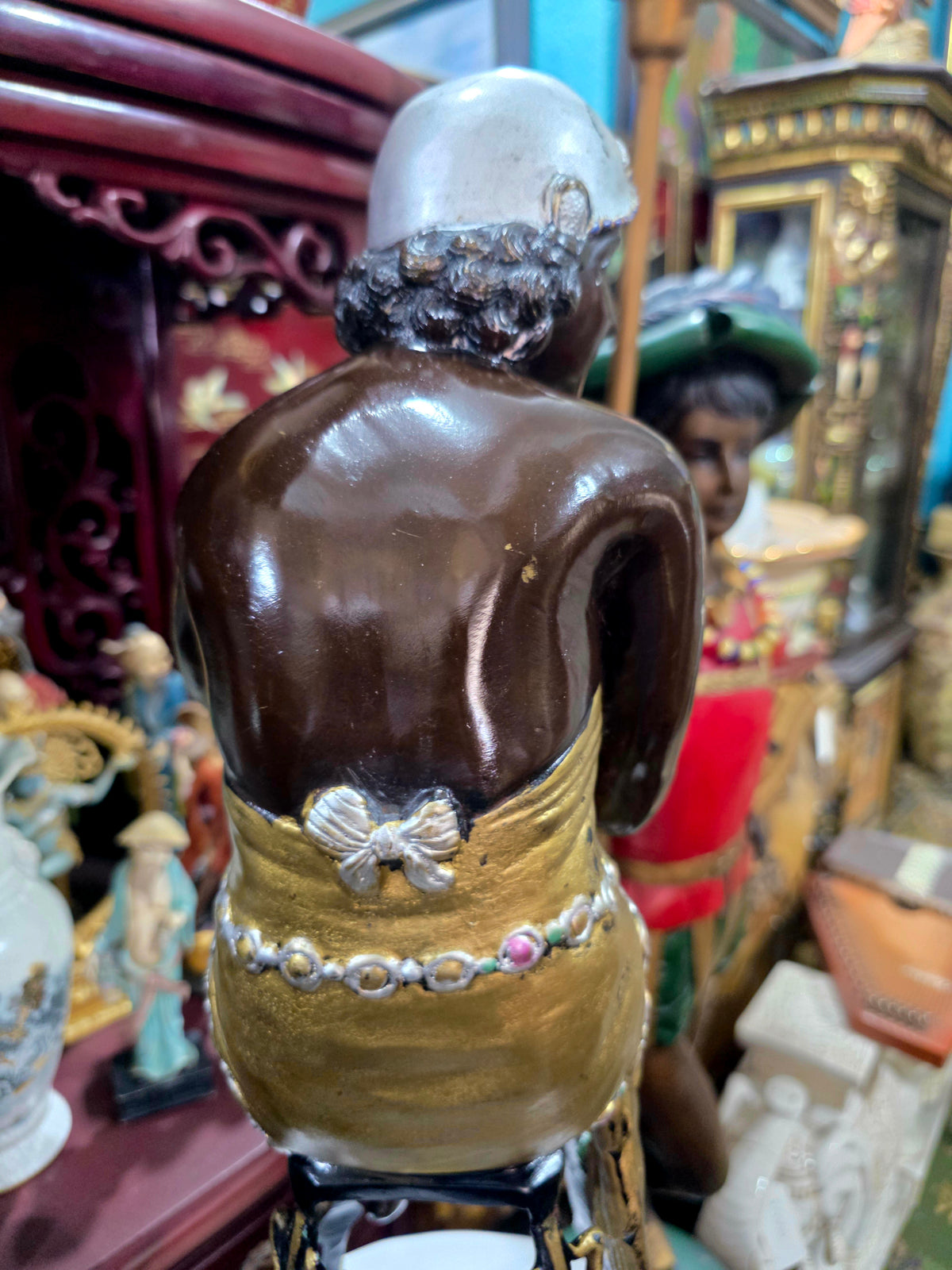 Par de Esculturas Art Deco en Bronce 🕊️🌿