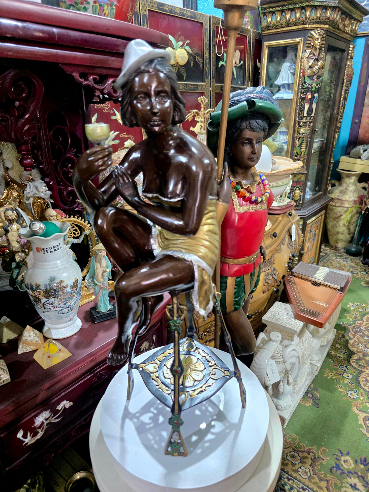 Par de Esculturas Art Deco en Bronce 🕊️🌿
