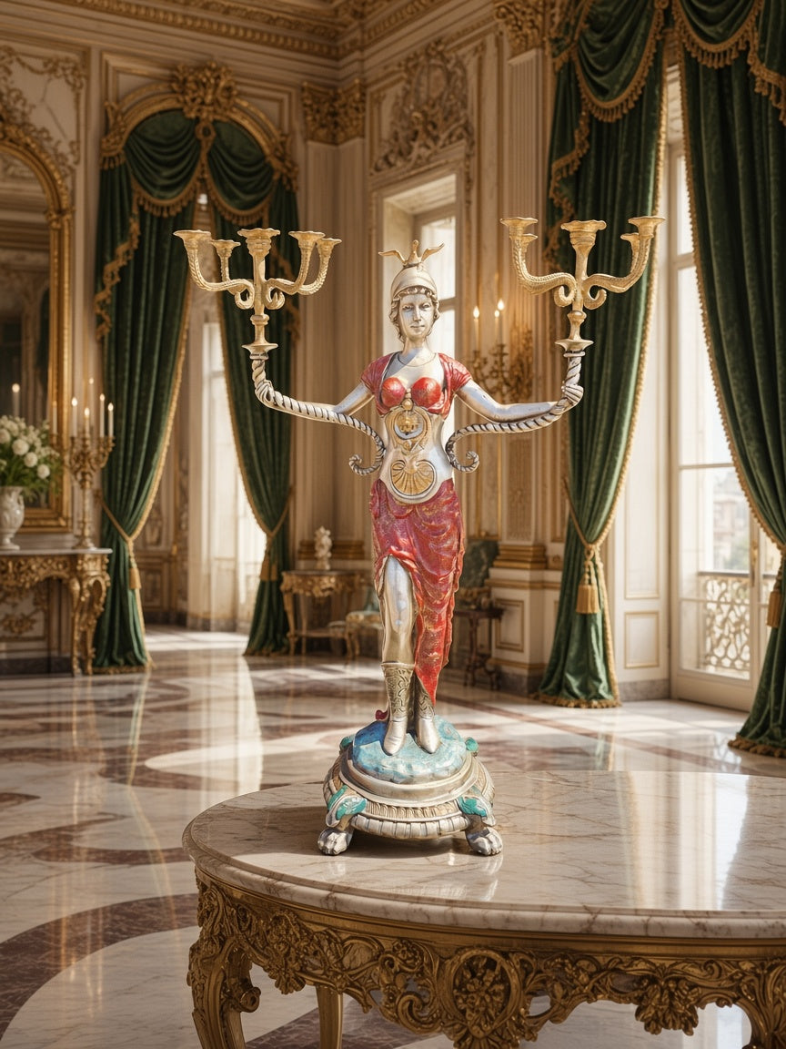 Exceptional Pair of Napoleon III Sculptural Candelabras ✨🏛️