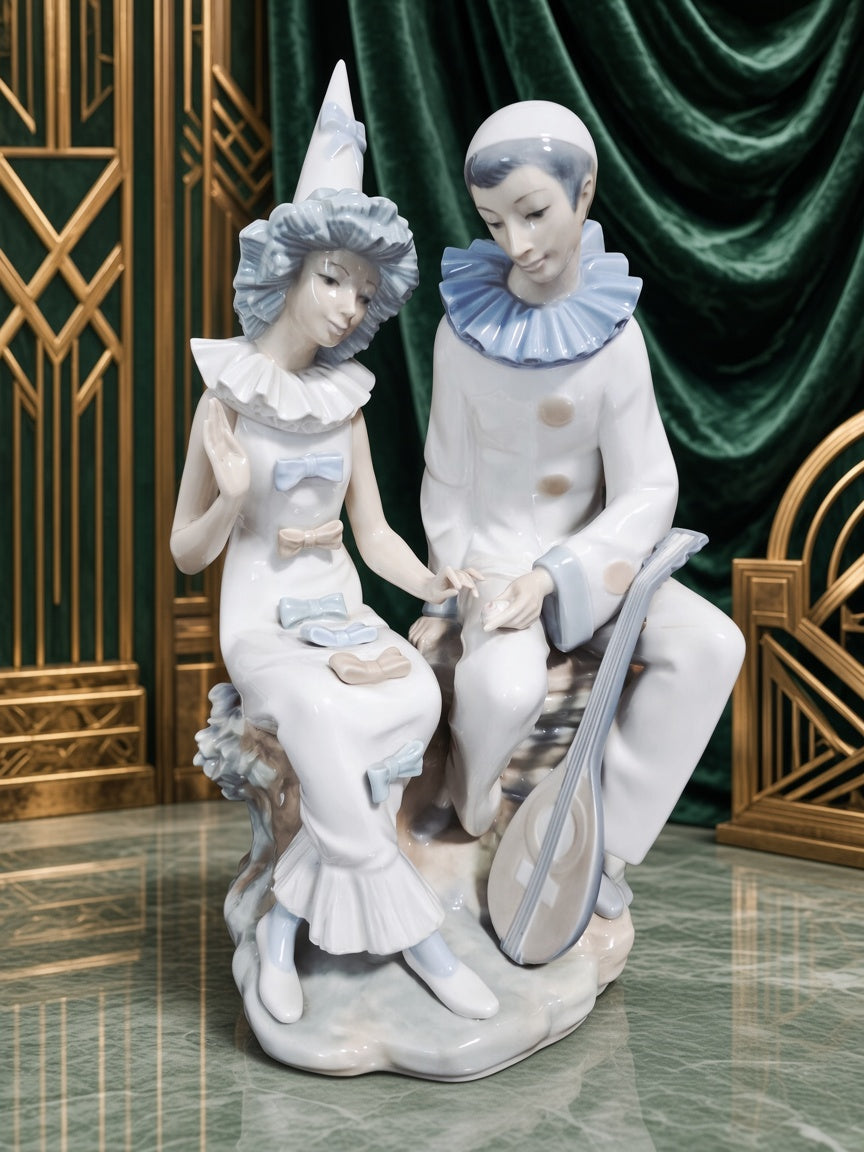 Pareja de Pierrot y Pierrette con Mandolina NAO by Lladro✨️🎭