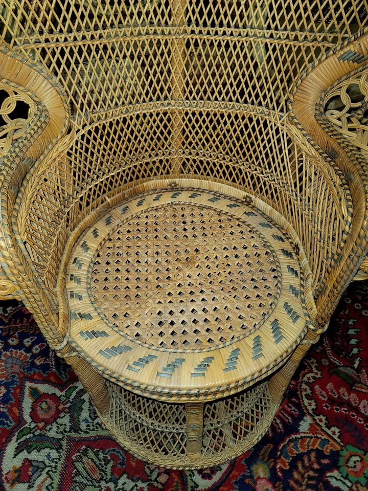 🌿Silla De Pavo Real, Estilo Emmanuello de la decada de 1970🌿