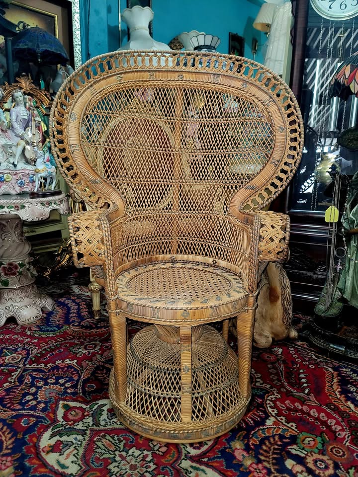 🌿Silla De Pavo Real, Estilo Emmanuello de la decada de 1970🌿
