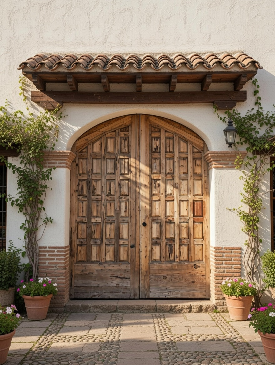 Puerta Rustica de Cedro Envejecido – Umbral de Nobleza y Permanencia