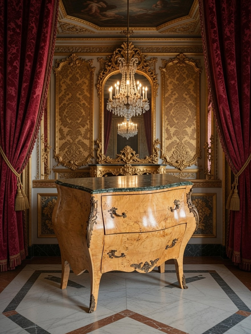 ✨ Bombe frances con cubierta de mármol y herrajes en bronce dorado 🇫🇷