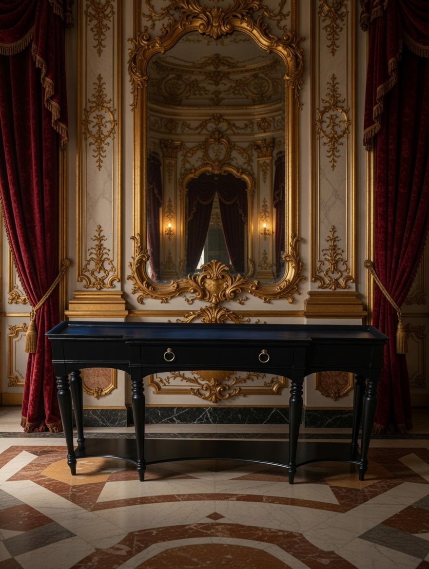Grand Console Table in Espresso 2971-401 - Wooden Credenza🪞🕰️