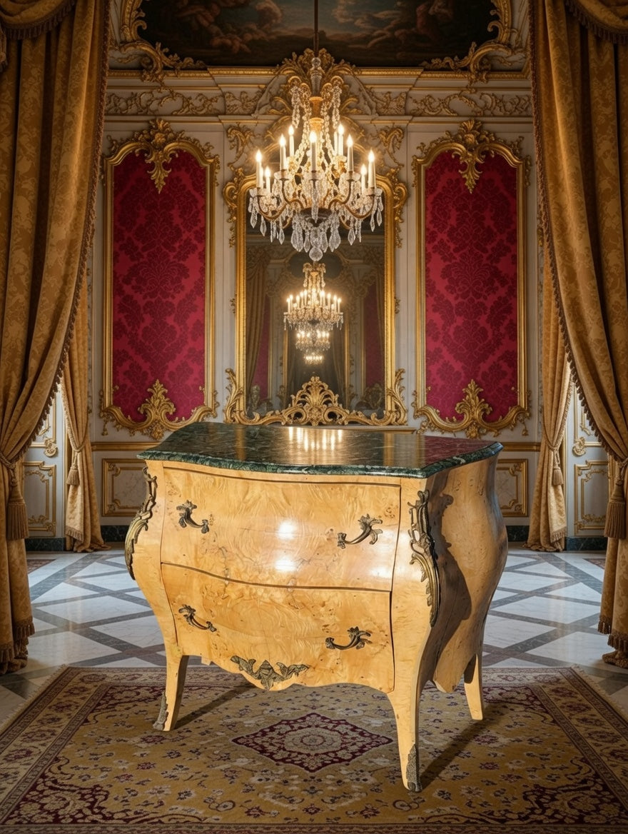 ✨ Bombe frances con cubierta de mármol y herrajes en bronce dorado 🇫🇷