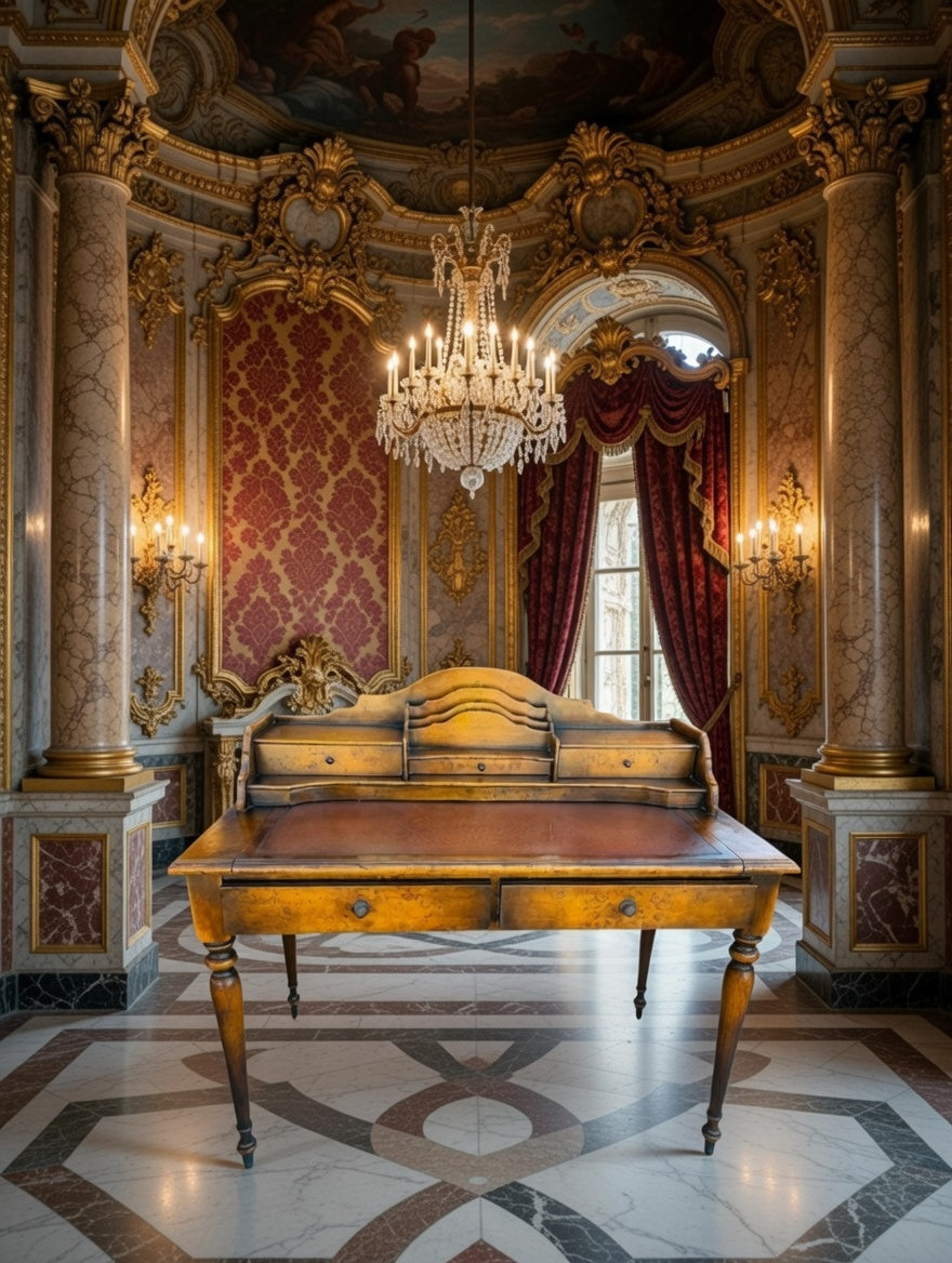 🪶 Secreter Antiguo en Madera de Acacia – Elegancia Clásica y Funcionalidad Atemporal 🪶