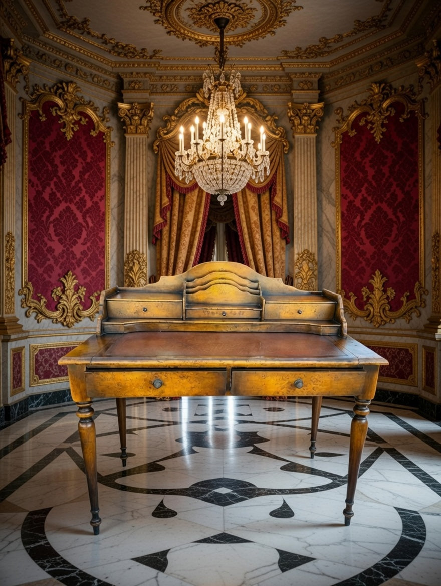 🪶 Secreter Antiguo en Madera de Acacia – Elegancia Clásica y Funcionalidad Atemporal 🪶