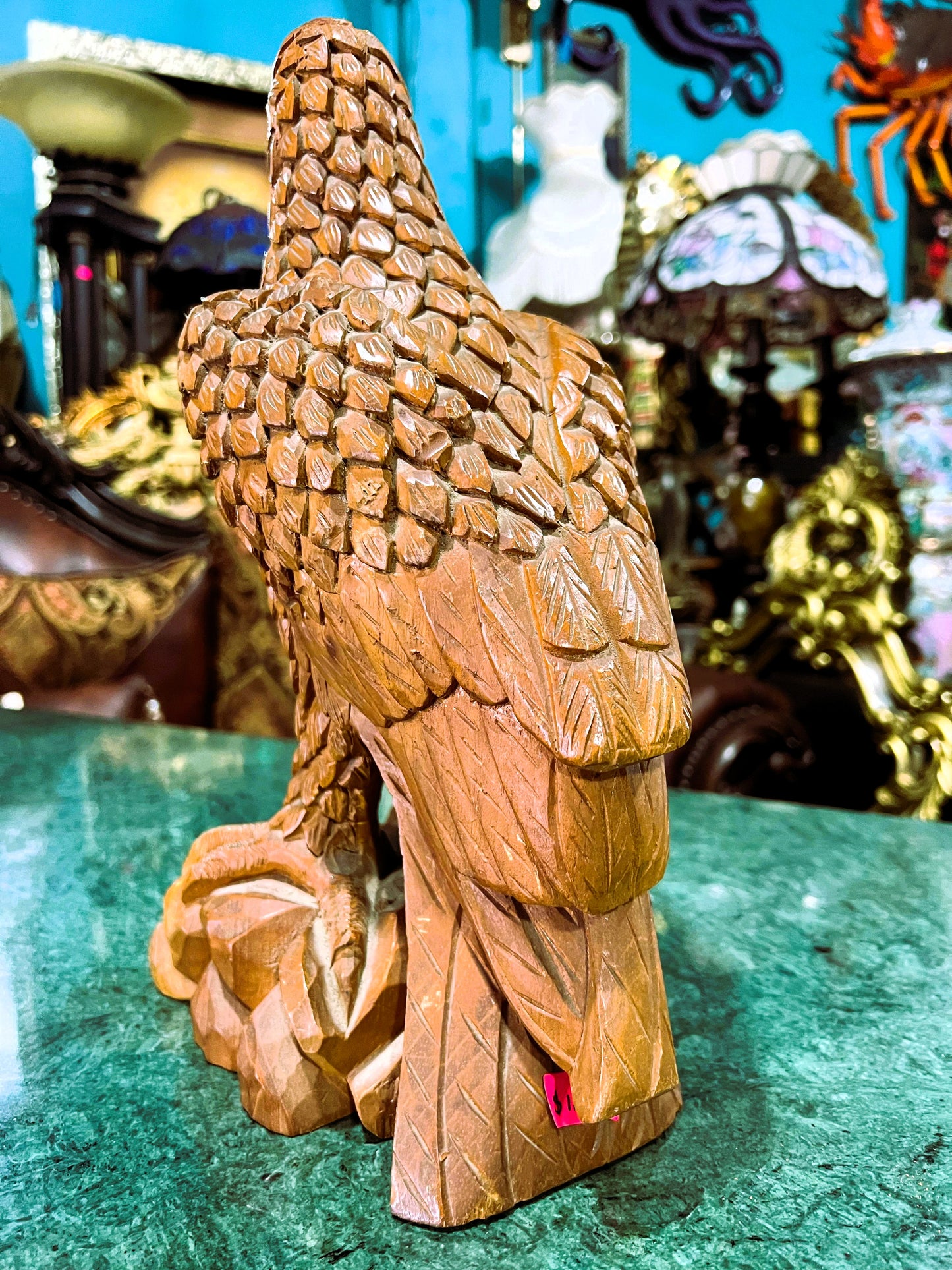 🦅 Bronze Sculpture of an Eagle in Flight with a Globe for Sale 🦅