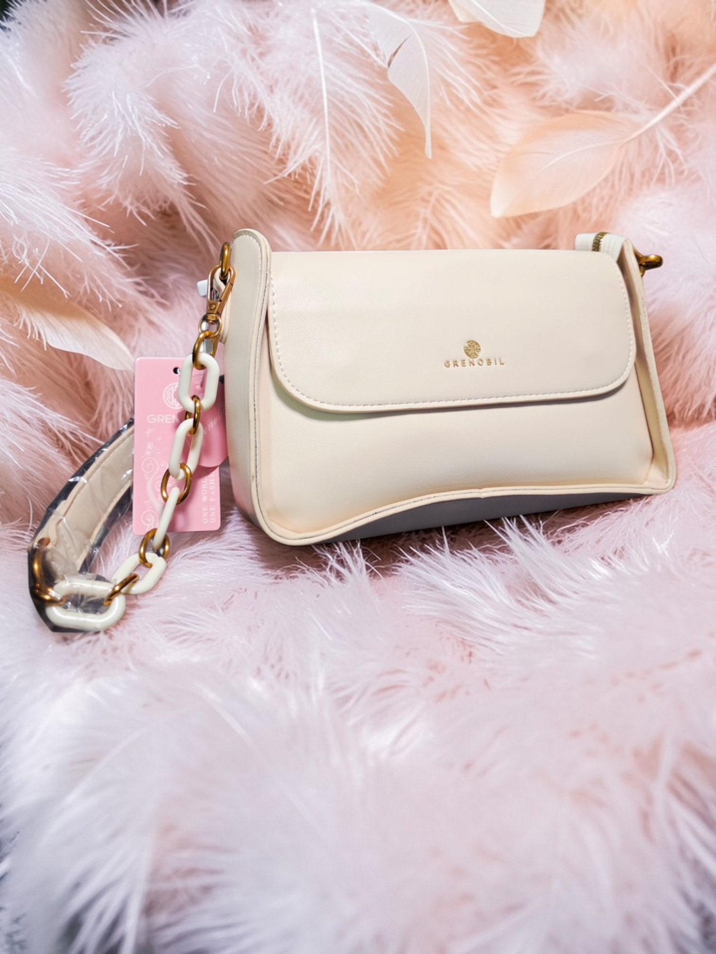 🕊️👜 Greenobil Beige Bolso Para Dama – Elegancia Atemporal y Pureza Sofisticada ✨🌸