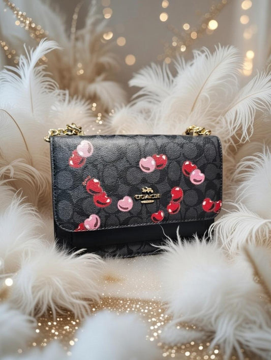 🕊️👜 Coach Cherry Pop Black Handbag for Women – Timeless Distinction and Modern Charm ✨🌸