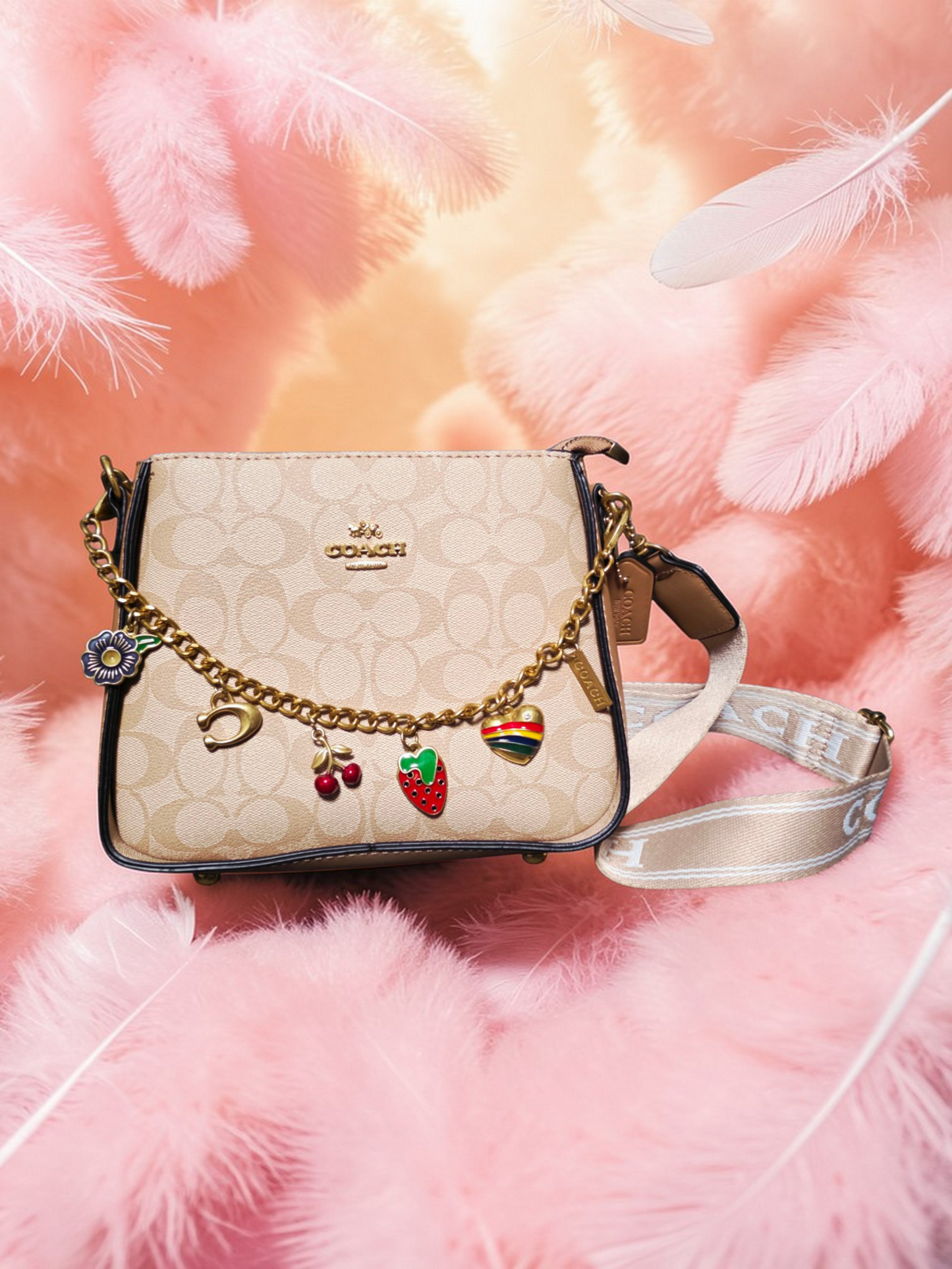 🍓👜 Coach New York Women's Bag – Timeless Charm and Feminine Distinction ✨🌸