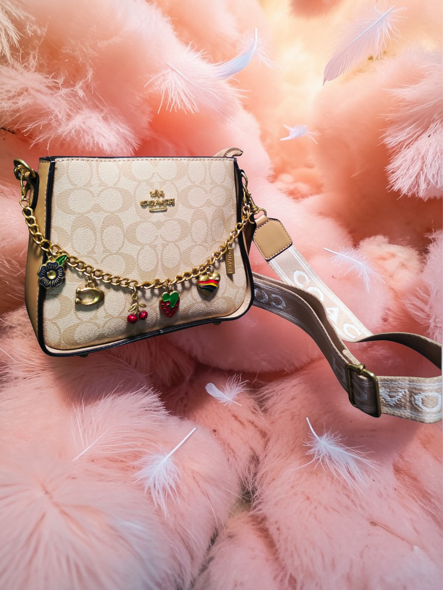 🍓👜 Coach New York Women's Bag – Timeless Charm and Feminine Distinction ✨🌸