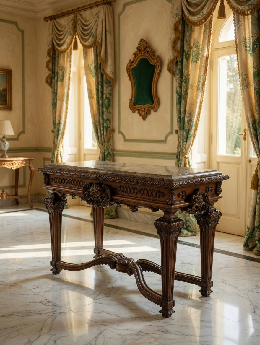 Credenza Casa Mollino – Ashley Furniture, Elegance with Marble Top 🪞🏛️🌿