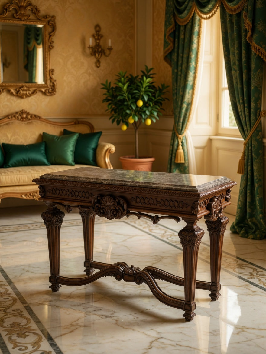 Credenza Casa Mollino – Ashley Furniture, Elegance with Marble Top 🪞🏛️🌿