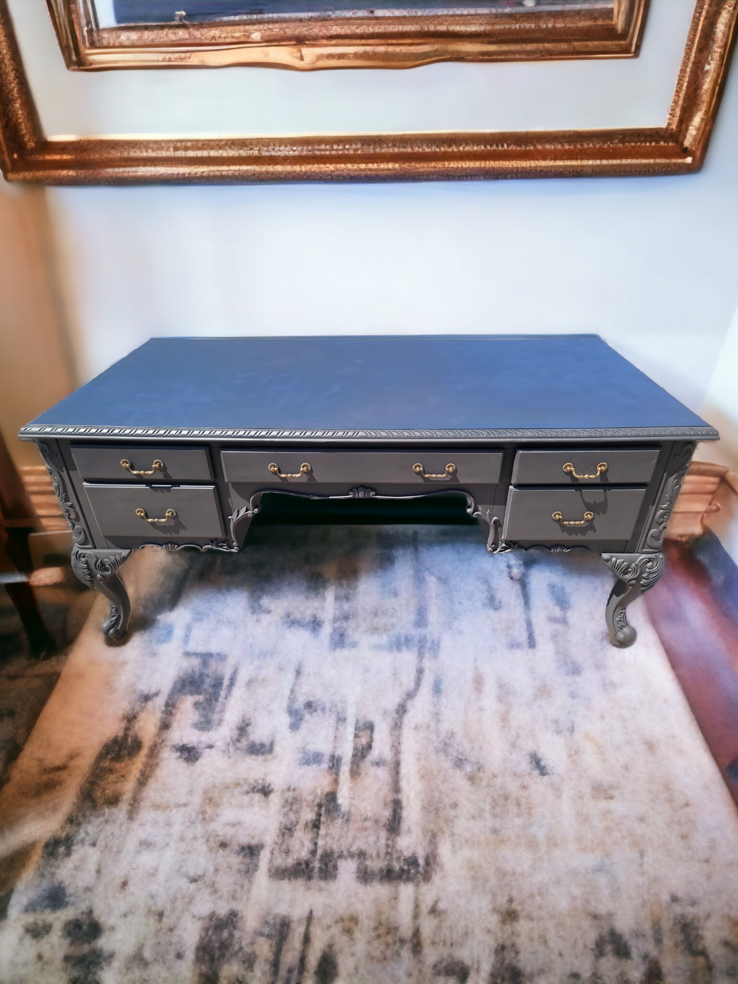 🌟Classic Matte Black Wooden Desk🌟
