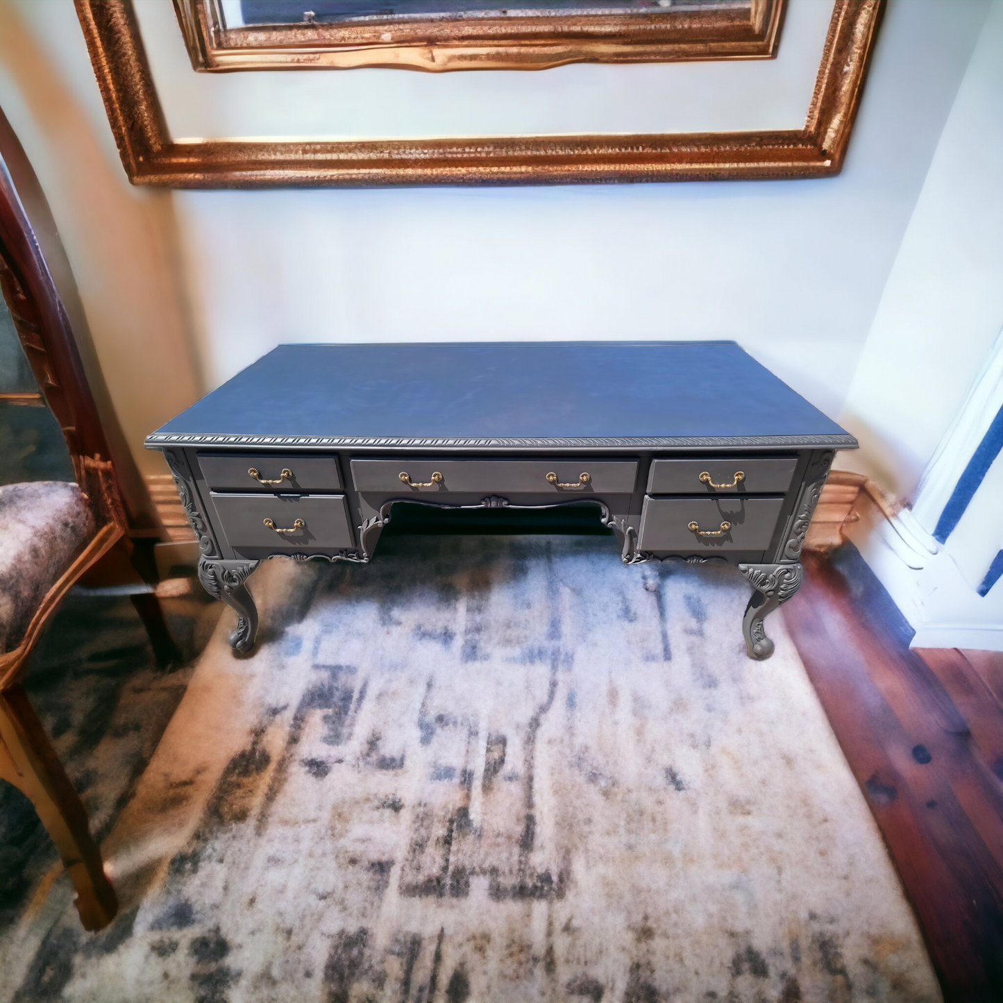 🌟Classic Matte Black Wooden Desk🌟