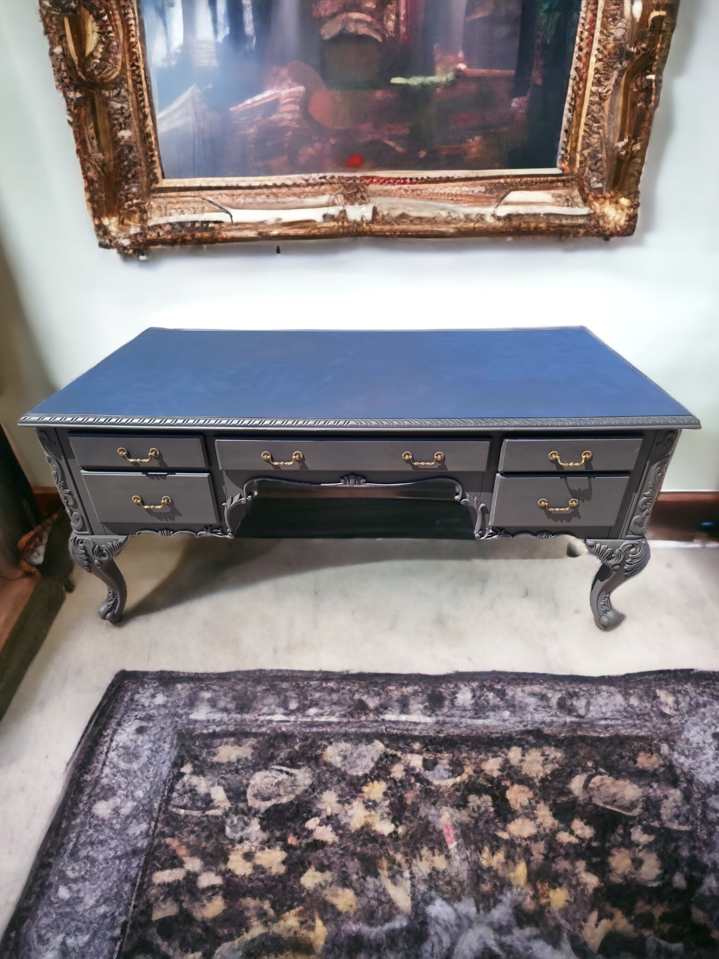 🌟Classic Matte Black Wooden Desk🌟