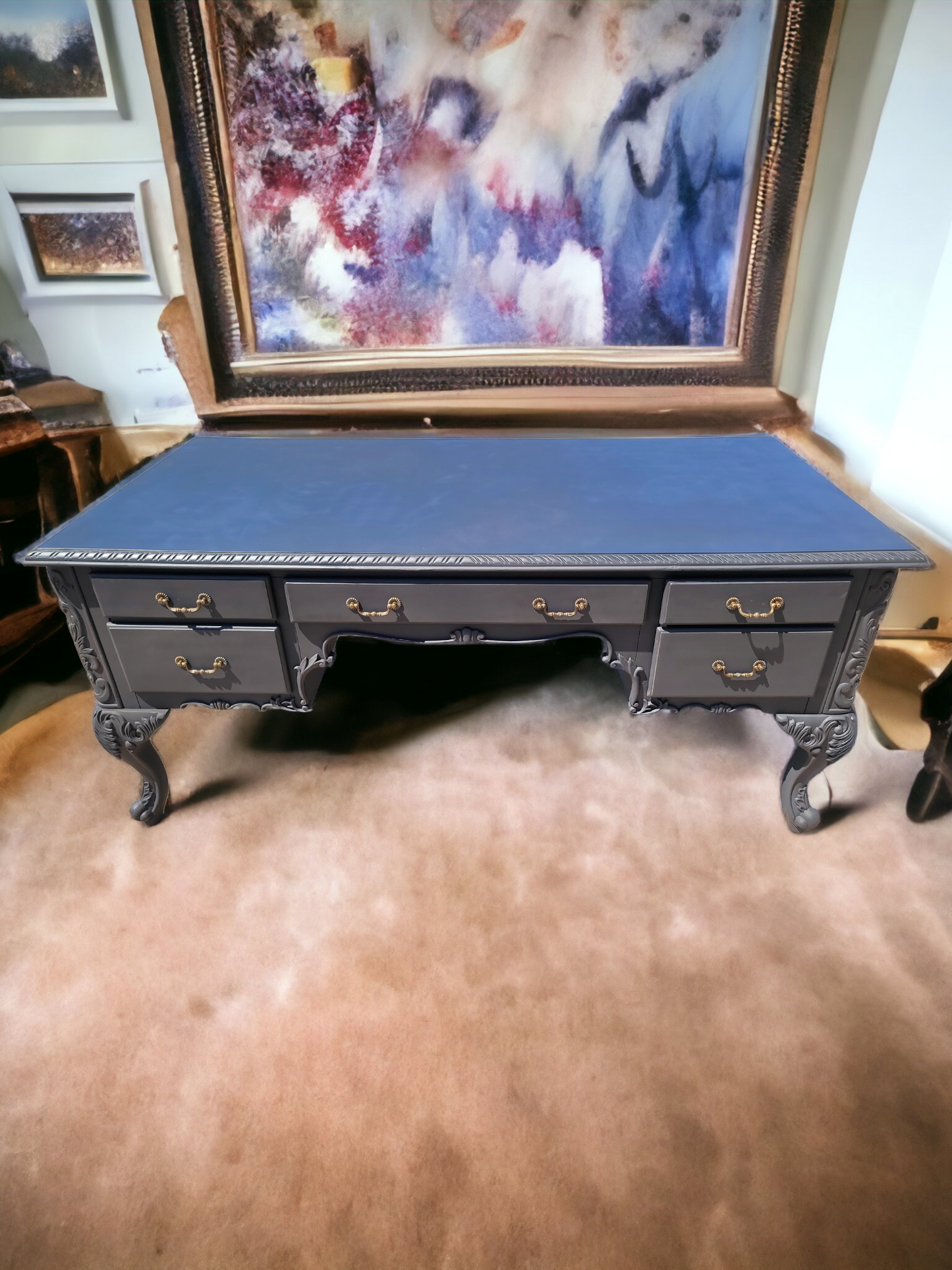 🌟Classic Matte Black Wooden Desk🌟