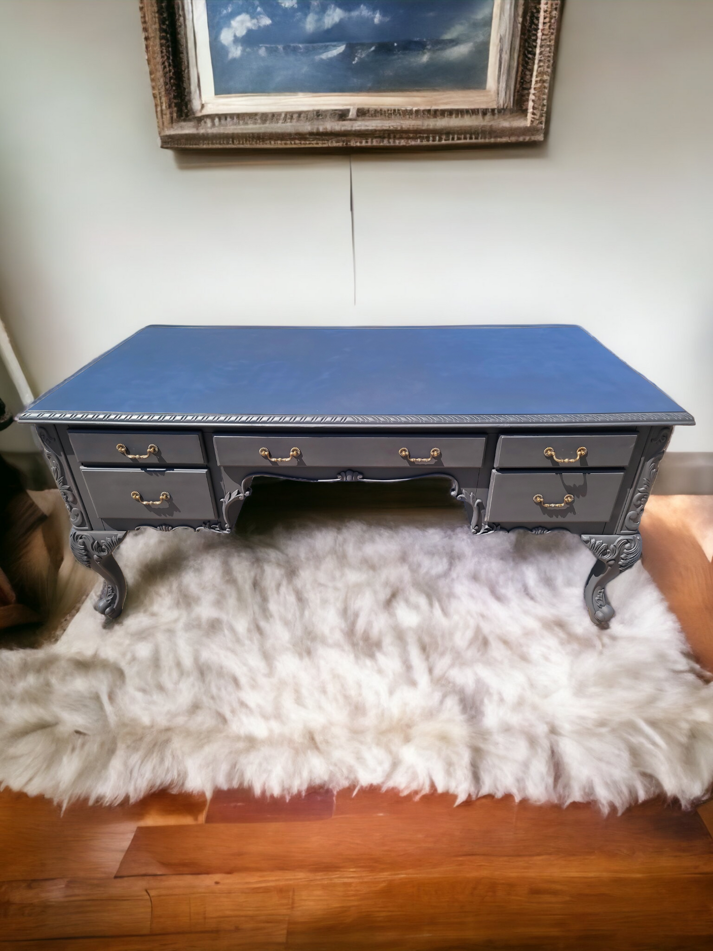 🌟Classic Matte Black Wooden Desk🌟