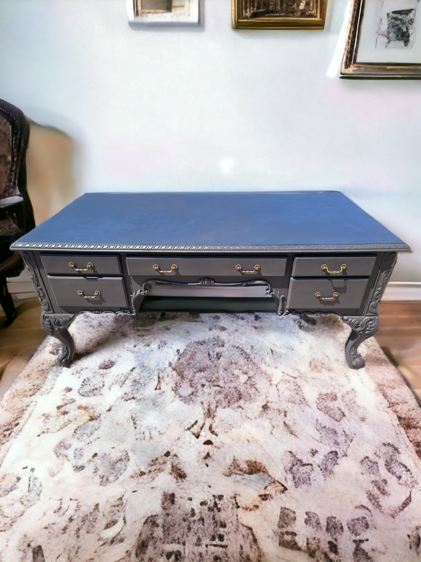 🌟Classic Matte Black Wooden Desk🌟