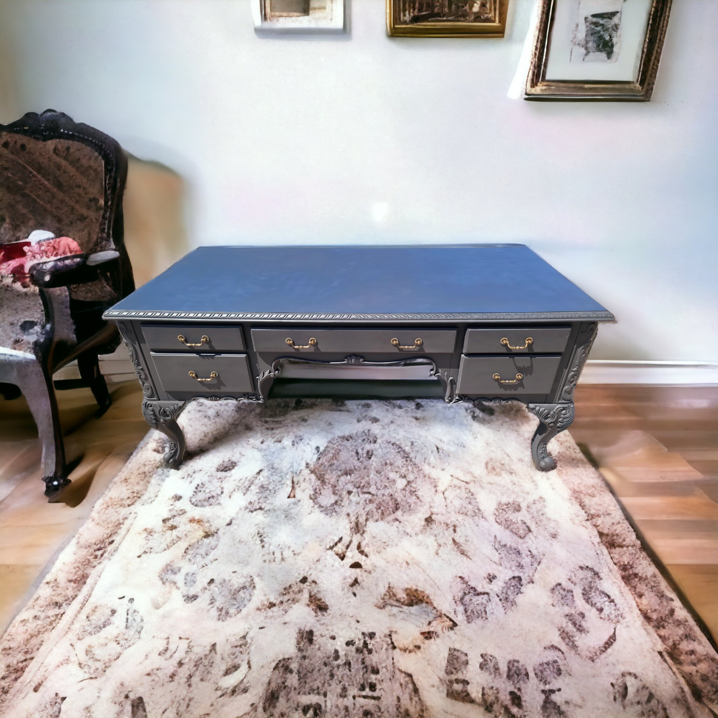 🌟Classic Matte Black Wooden Desk🌟