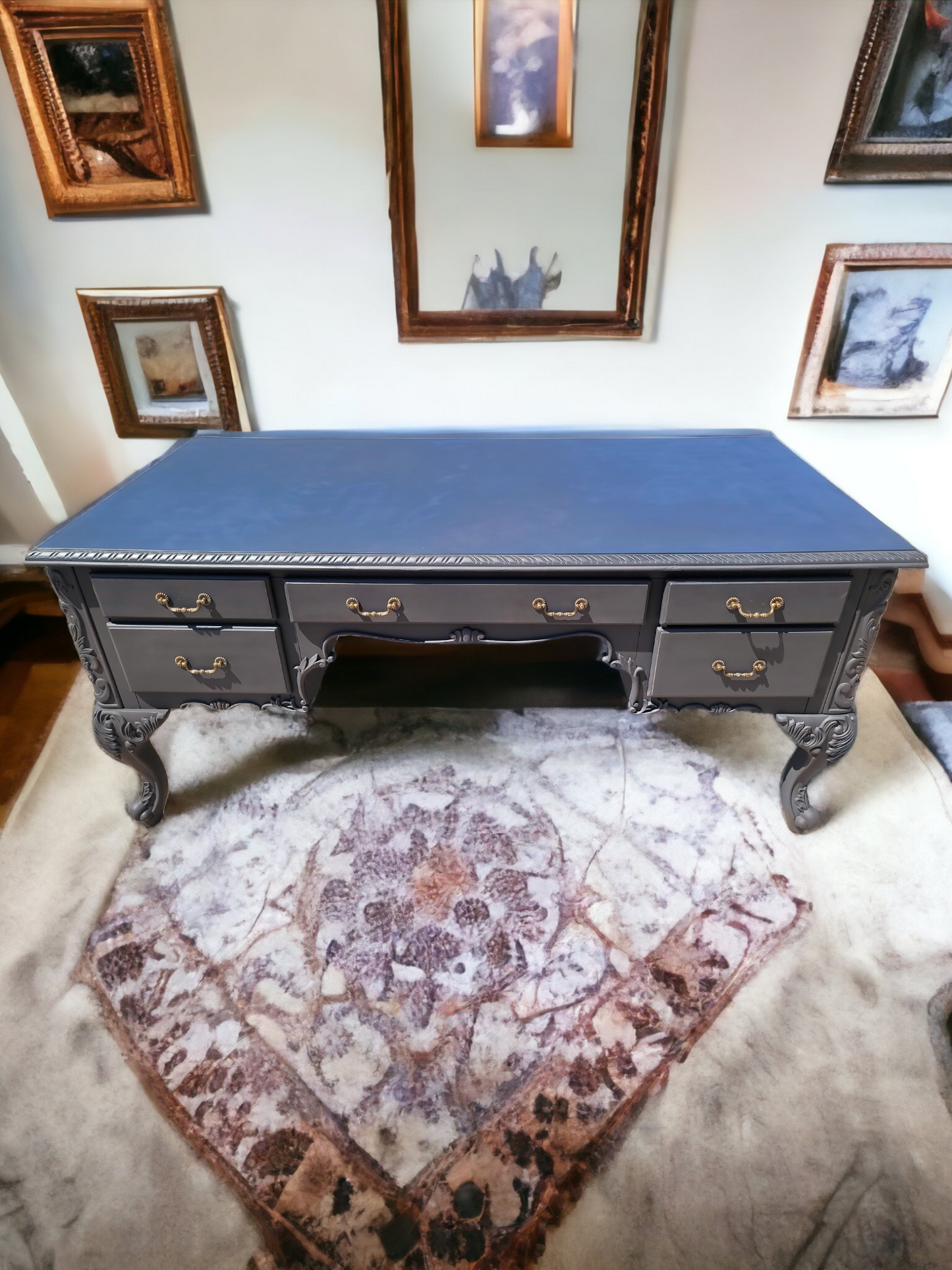 🌟Classic Matte Black Wooden Desk🌟