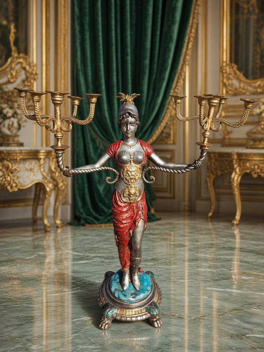 Exceptional Pair of Napoleon III Sculptural Candelabras ✨🏛️