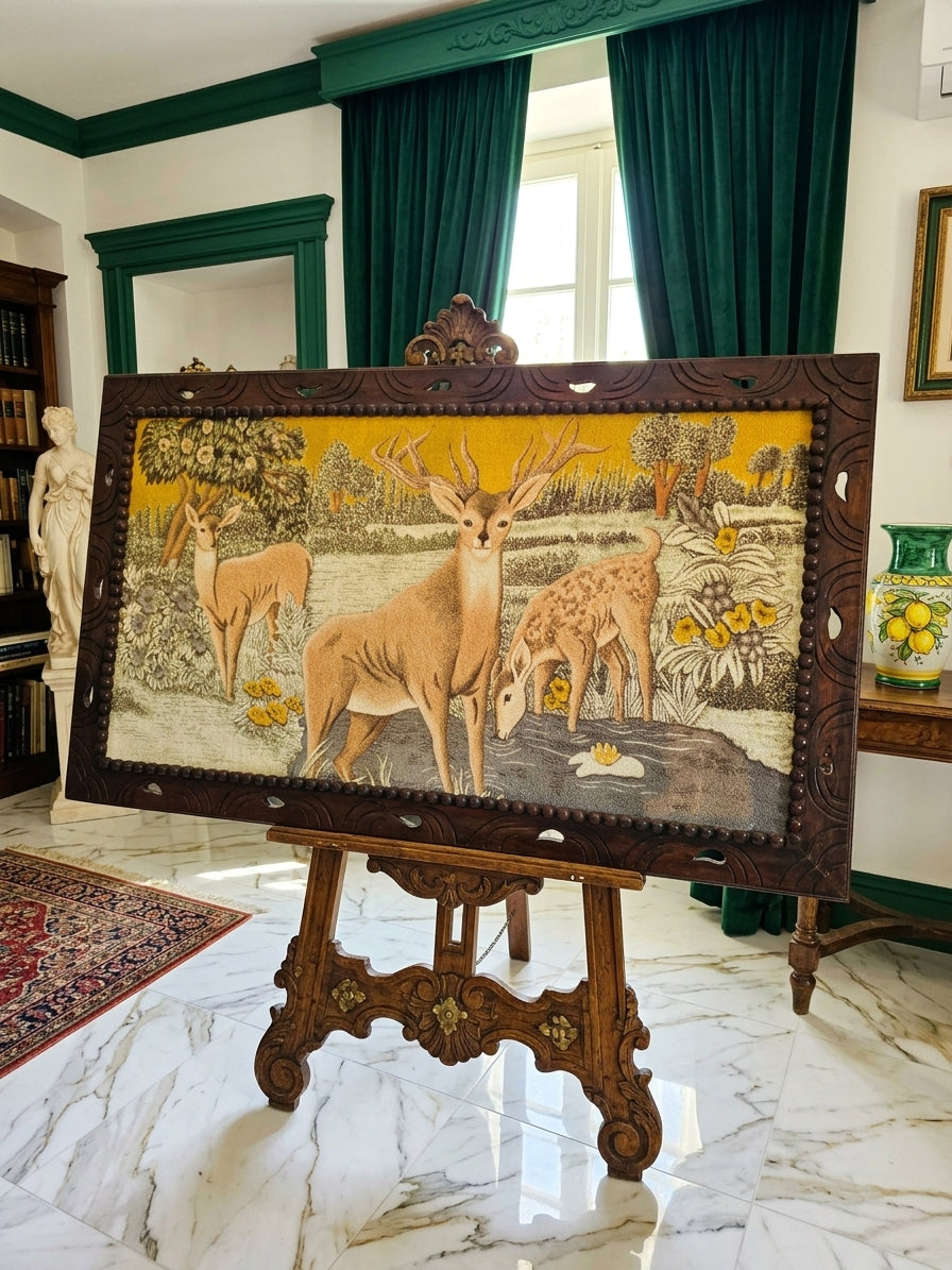 Cuadro en Tela con Escena de Venados – Naturaleza Atemporal 🌿🖌️🎨